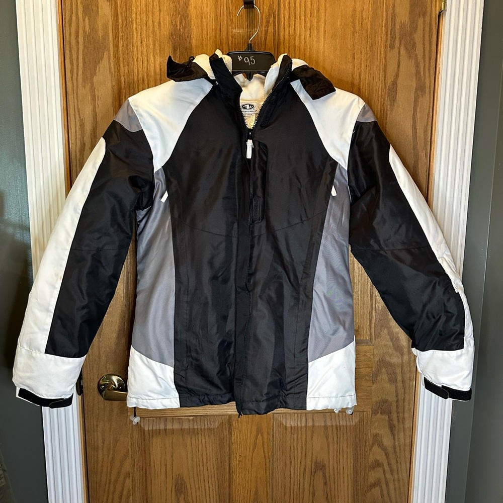 Athletic Works Color Block Full Zip Hooded Jacket 3-way Parka Missy M 8/10